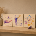 Serie Mística · Láminas de madera diseño acuarela ✨