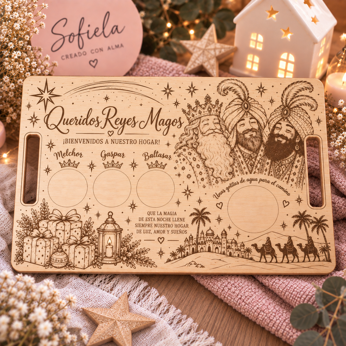 Bandeja reversible Navidad · Papá Noel & Reyes Magos 🎄✨