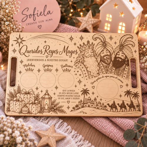Bandeja reversible Navidad · Papá Noel & Reyes Magos 🎄✨