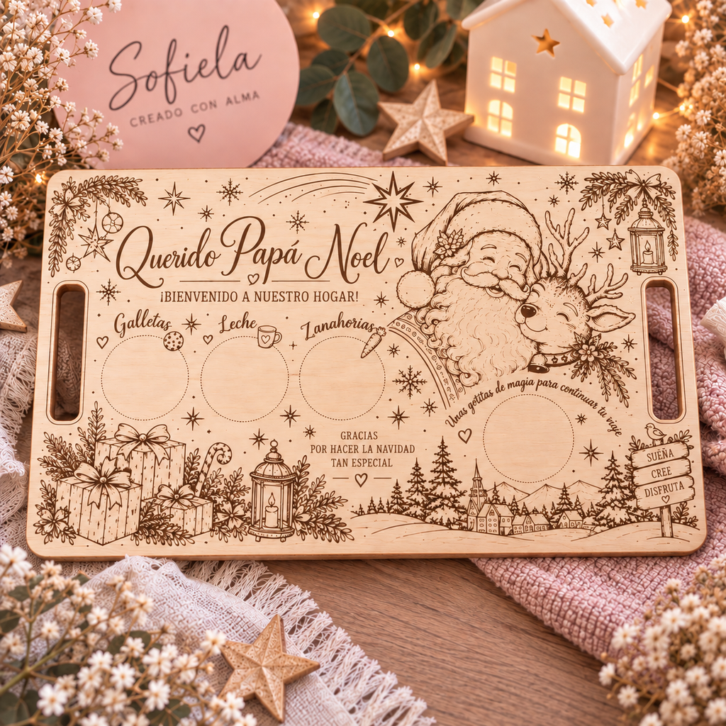 Bandeja reversible Navidad · Papá Noel & Reyes Magos 🎄✨