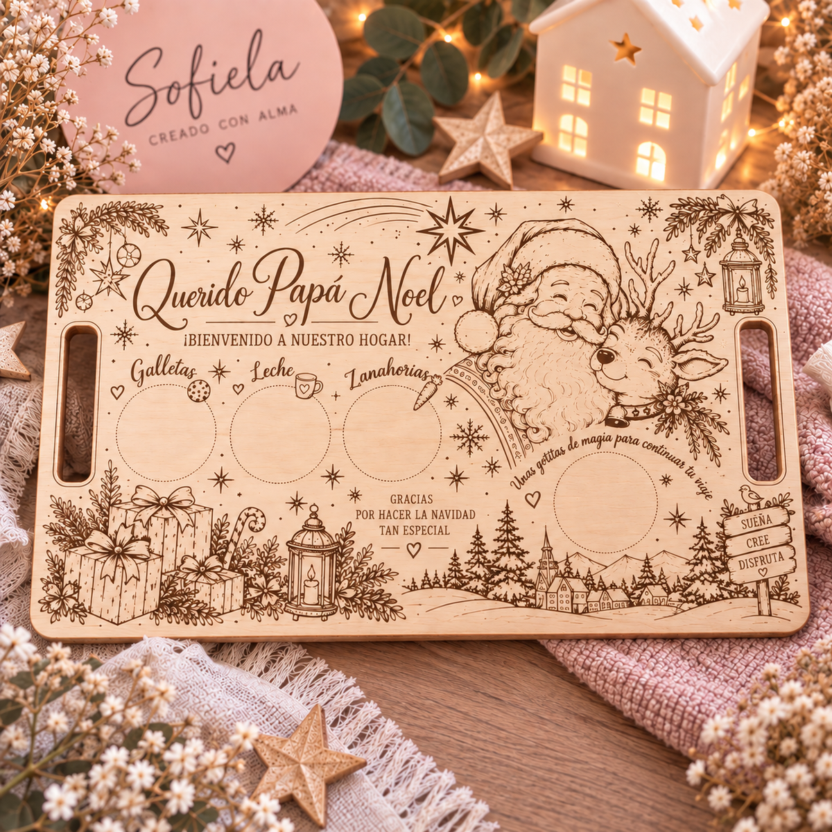 Bandeja reversible Navidad · Papá Noel & Reyes Magos 🎄✨